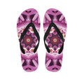 Pink Kaleidoscope Print Flip Flops