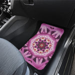Pink Kaleidoscope Print Front and Back Car Floor Mats