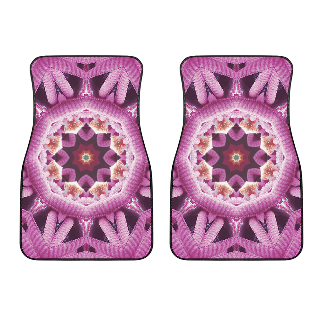 Pink Kaleidoscope Print Front Car Floor Mats
