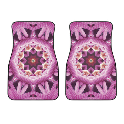 Pink Kaleidoscope Print Front Car Floor Mats