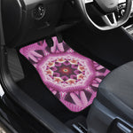 Pink Kaleidoscope Print Front Car Floor Mats