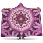 Pink Kaleidoscope Print Hooded Blanket