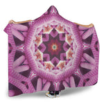 Pink Kaleidoscope Print Hooded Blanket