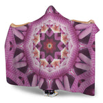 Pink Kaleidoscope Print Hooded Blanket