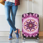 Pink Kaleidoscope Print Luggage Cover