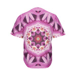 Pink Kaleidoscope Print Men's Baseball Jersey