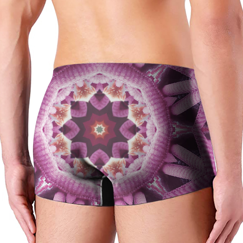 Pink Kaleidoscope Print Men's Boxer Briefs