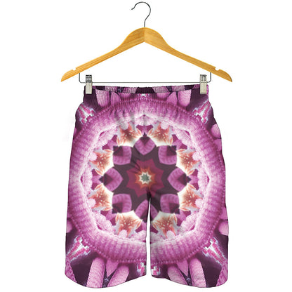 Pink Kaleidoscope Print Men's Shorts