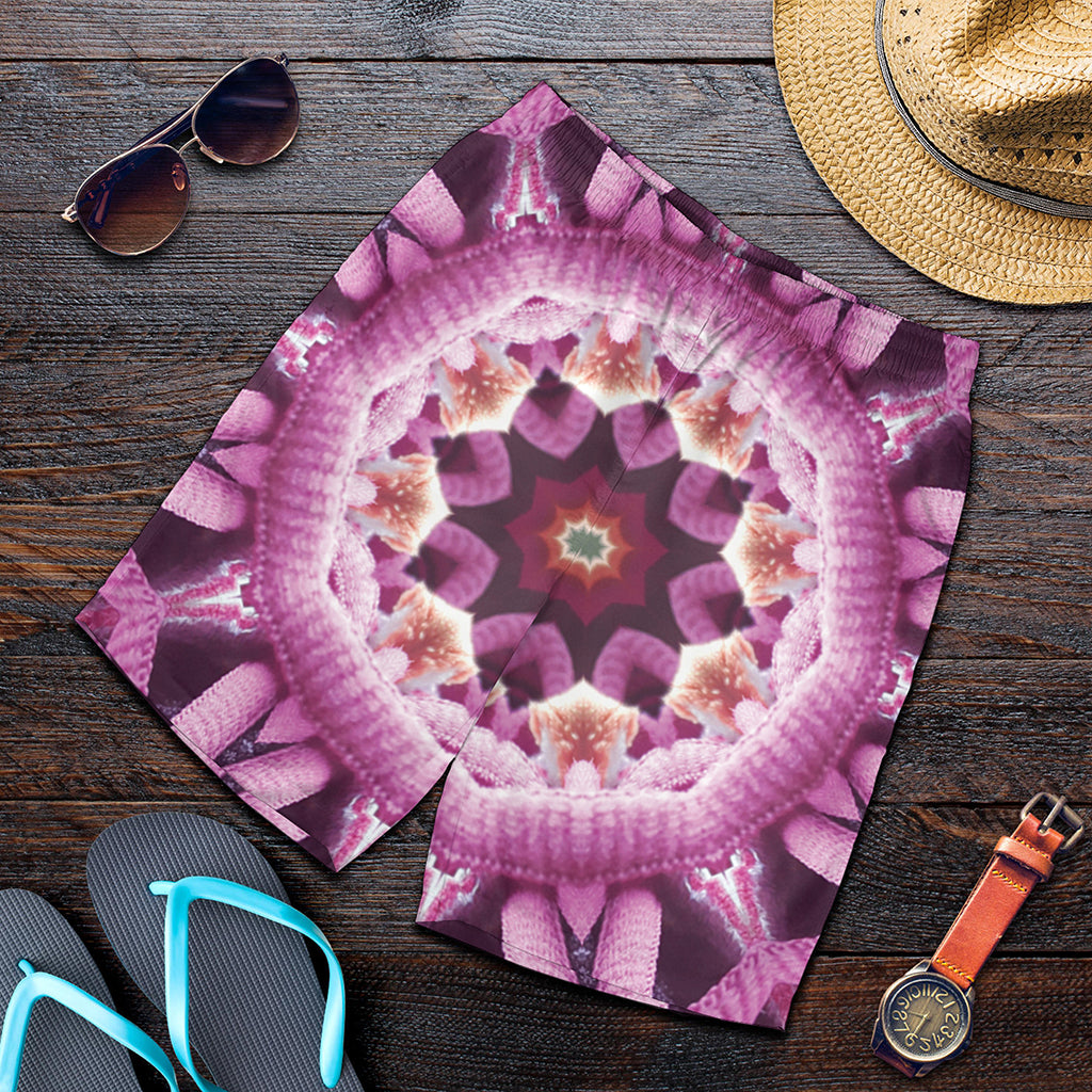 Pink Kaleidoscope Print Men's Shorts