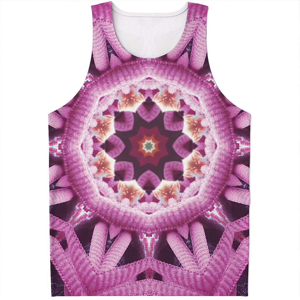 Pink Kaleidoscope Print Men's Tank Top
