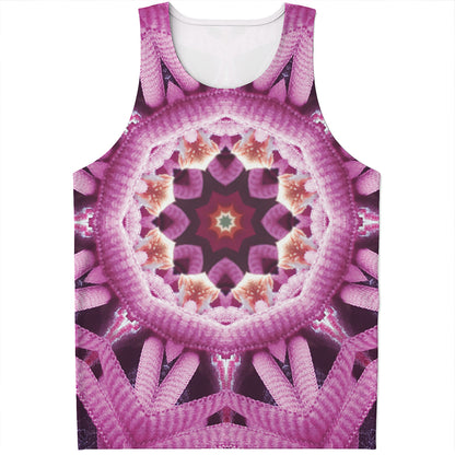 Pink Kaleidoscope Print Men's Tank Top