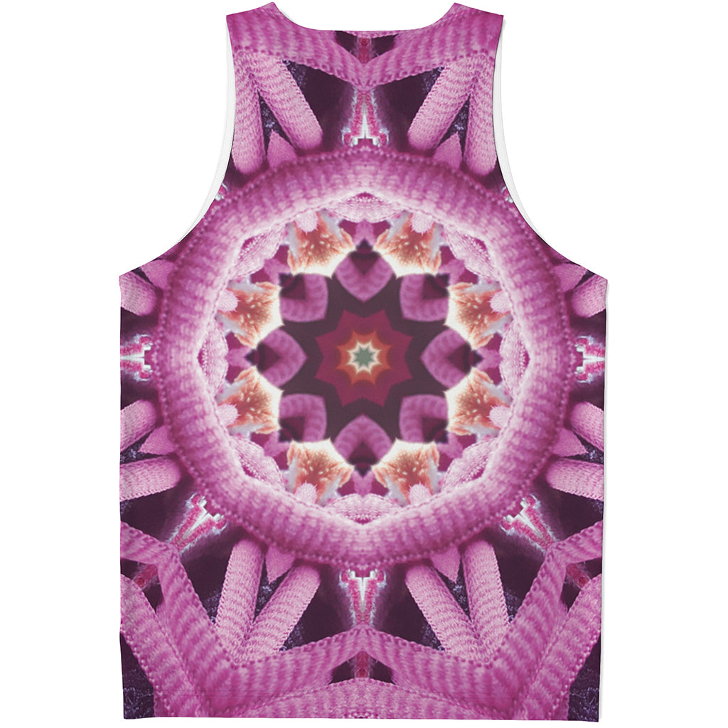 Pink Kaleidoscope Print Men's Tank Top