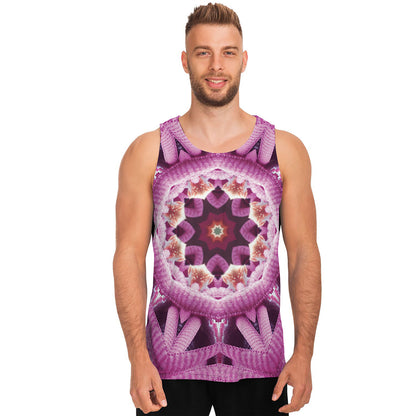 Pink Kaleidoscope Print Men's Tank Top