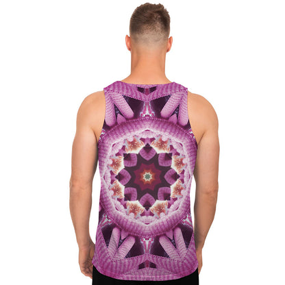 Pink Kaleidoscope Print Men's Tank Top