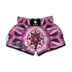 Pink Kaleidoscope Print Muay Thai Boxing Shorts