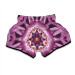 Pink Kaleidoscope Print Muay Thai Boxing Shorts