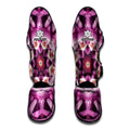 Pink Kaleidoscope Print Muay Thai Shin Guards