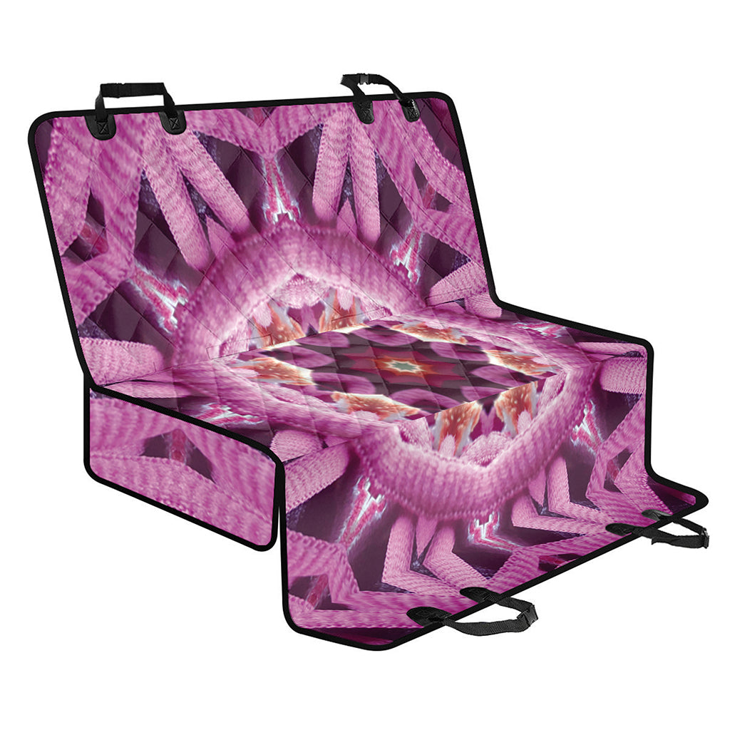 Pink Kaleidoscope Print Pet Car Back Seat Cover