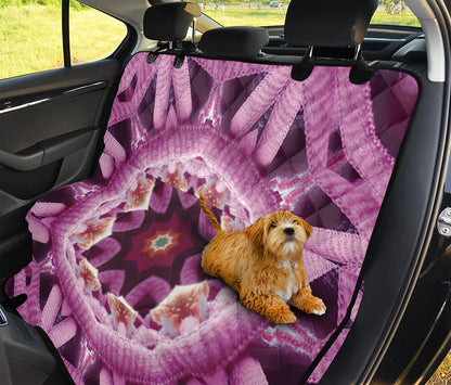 Pink Kaleidoscope Print Pet Car Back Seat Cover