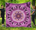 Pink Kaleidoscope Print Quilt