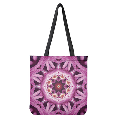 Pink Kaleidoscope Print Tote Bag