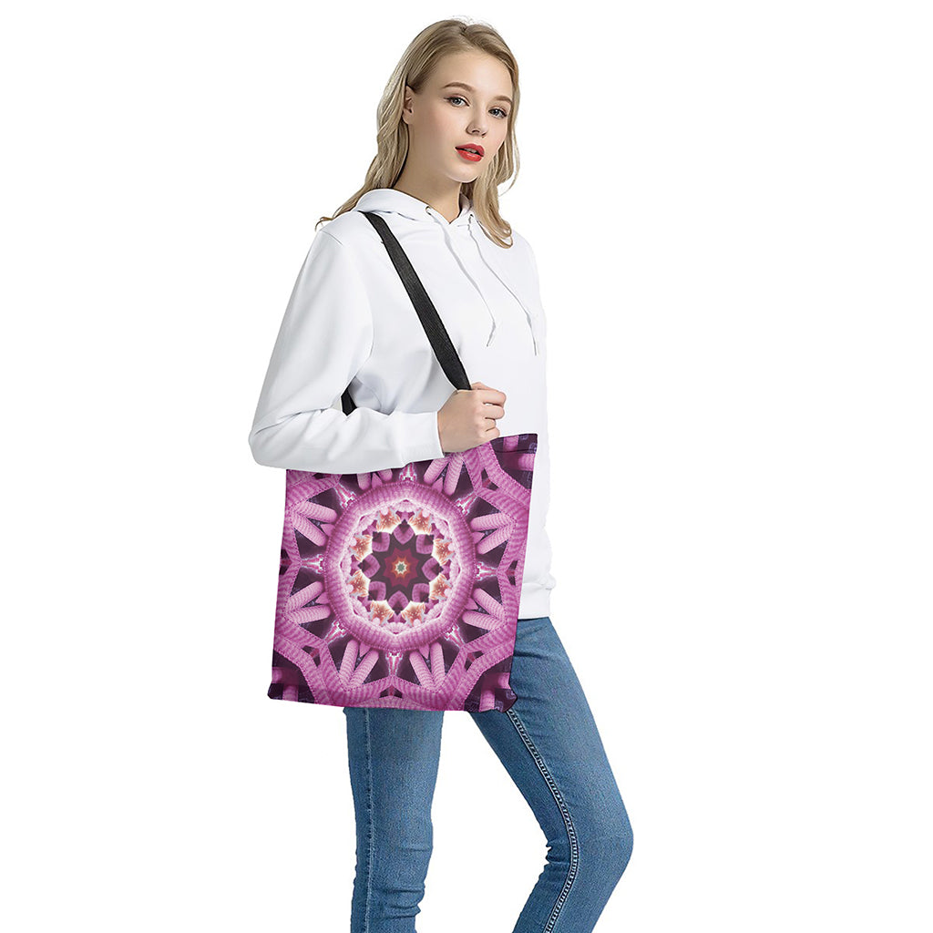 Pink Kaleidoscope Print Tote Bag
