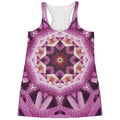 Pink Kaleidoscope Print Women's Racerback Tank Top