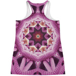 Pink Kaleidoscope Print Women's Racerback Tank Top