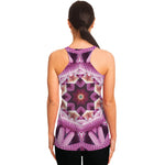 Pink Kaleidoscope Print Women's Racerback Tank Top