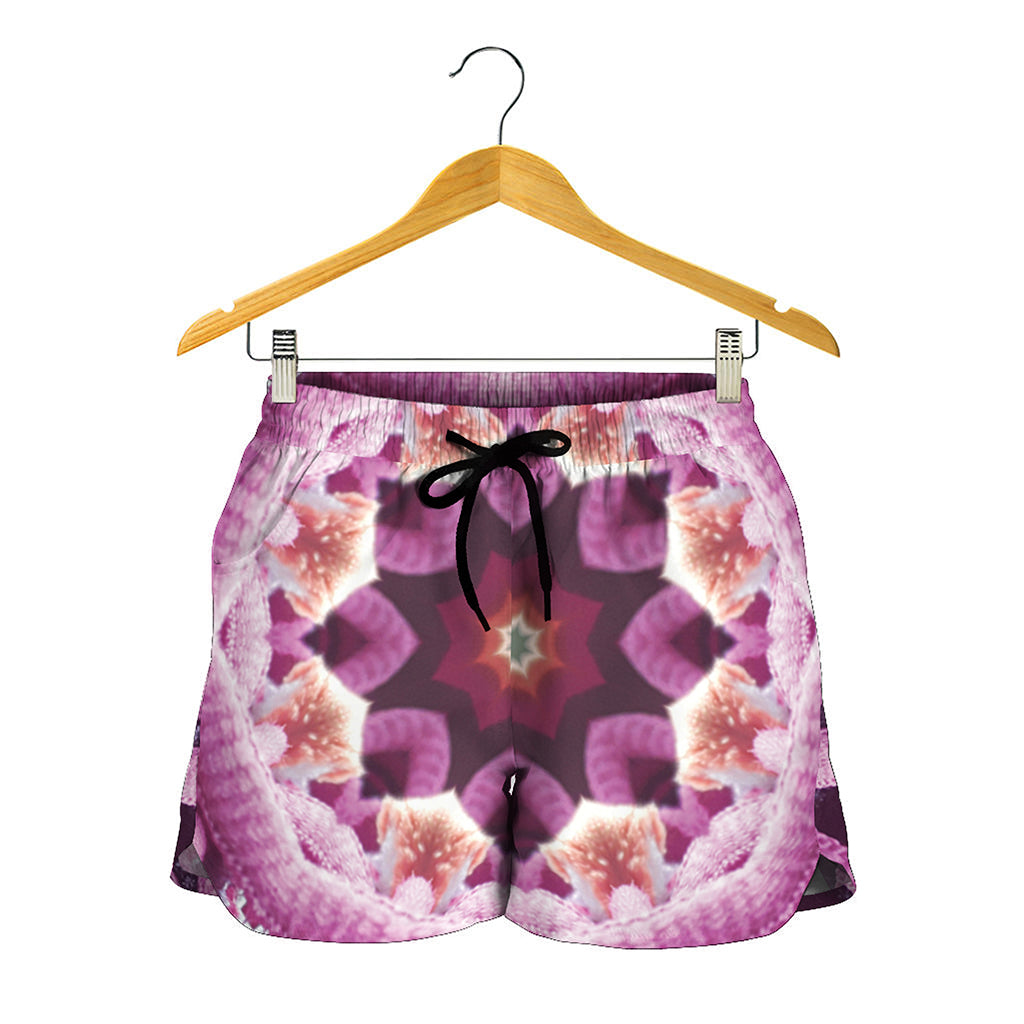 Pink Kaleidoscope Print Women's Shorts