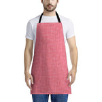 Pink Knitted Pattern Print Apron
