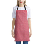Pink Knitted Pattern Print Apron