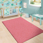 Pink Knitted Pattern Print Area Rug