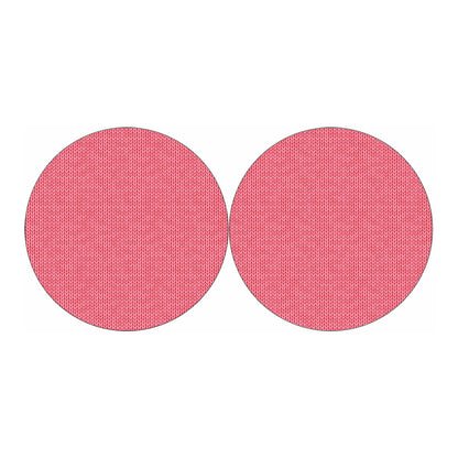 Pink Knitted Pattern Print Car Coasters