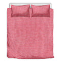 Pink Knitted Pattern Print Duvet Cover Bedding Set