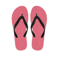 Pink Knitted Pattern Print Flip Flops