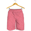 Pink Knitted Pattern Print Men's Shorts