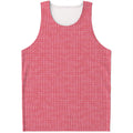 Pink Knitted Pattern Print Men's Tank Top
