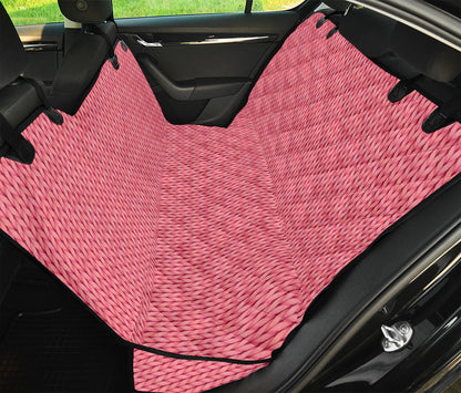 Pink Knitted Pattern Print Pet Car Back Seat Cover