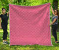 Pink Knitted Pattern Print Quilt