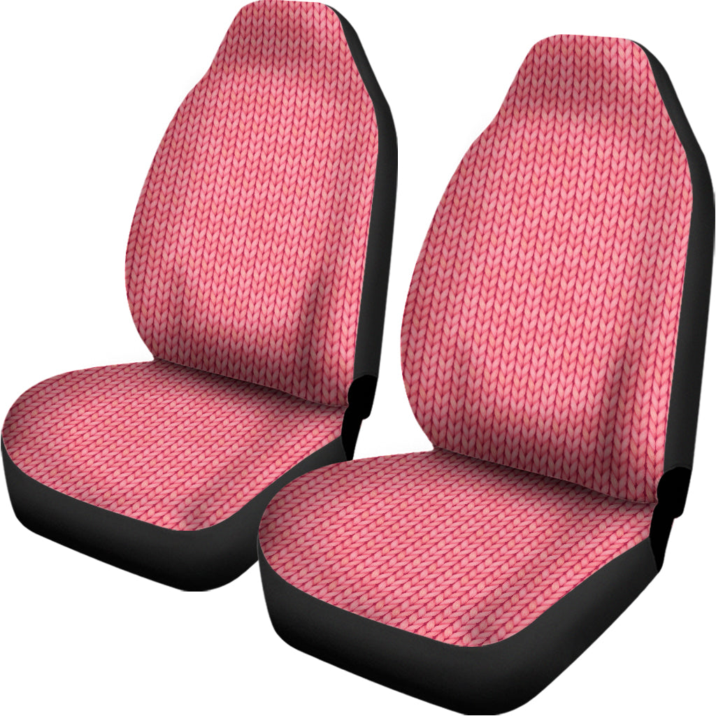 Pink Knitted Pattern Print Universal Fit Car Seat Covers