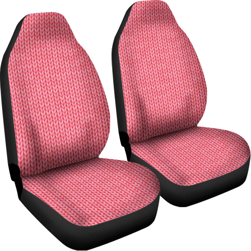 Pink Knitted Pattern Print Universal Fit Car Seat Covers
