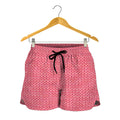 Pink Knitted Pattern Print Women's Shorts