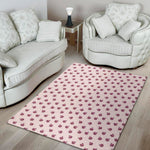 Pink Ladybug Pattern Print Area Rug