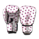 Pink Ladybug Pattern Print Boxing Gloves