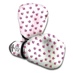 Pink Ladybug Pattern Print Boxing Gloves
