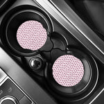 Pink Ladybug Pattern Print Car Coasters