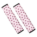 Pink Ladybug Pattern Print Car Seat Belt Covers