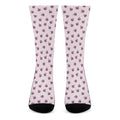 Pink Ladybug Pattern Print Crew Socks