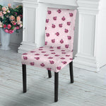 Pink Ladybug Pattern Print Dining Chair Slipcover